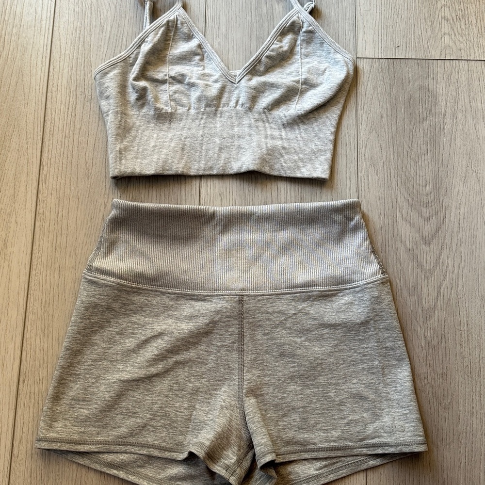 Alo Full Set Shorts and Bralette